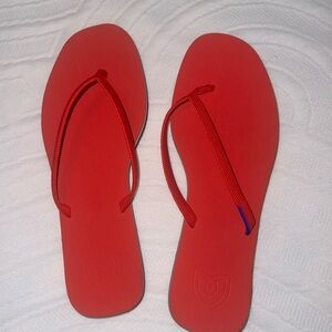 Rothy’s Flip Flops in red never worn, size 9